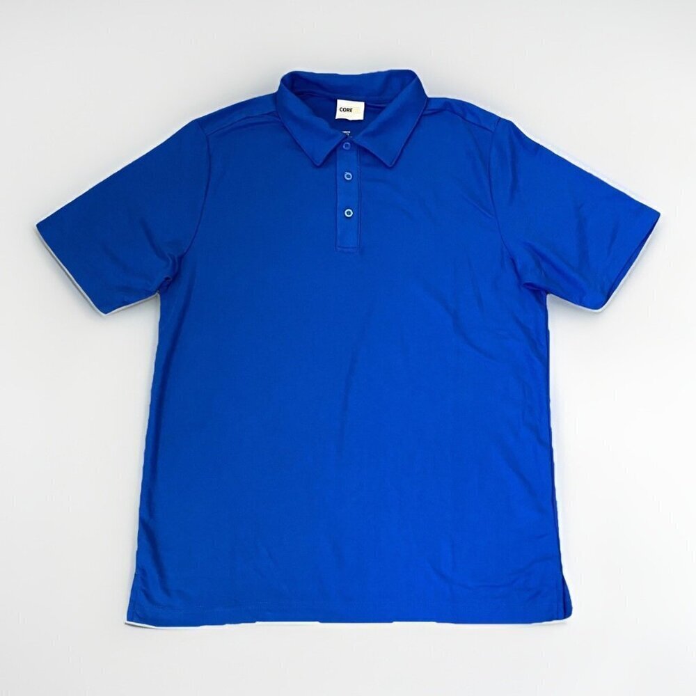 Core 365 Men's Polo Shirt Size M Royal Blue Short Sleeves Collared EUC